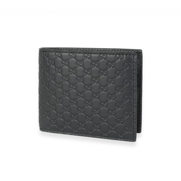 Gucci Black MicroGuccissima Leather Bi-Fold Signature Wallet - Picture 2 of 6